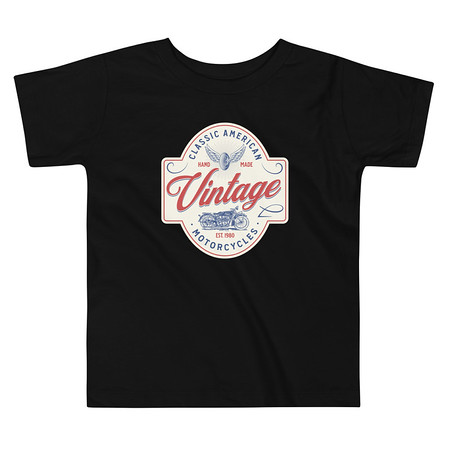 [ID: 306-G379] Classic American Motorcyles - Vintage Toddler Staple Tee