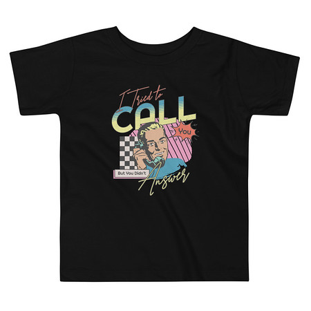 [ID: 306-G383] Classic Retro Illustrative Portrait Men Calling Toddler Staple Tee