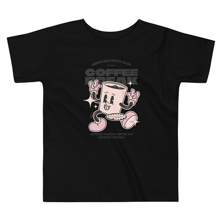 [ID: 306-G395] Coffee Break Mascot Toddler Staple Tee