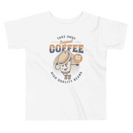 [ID: 306-G398] Coffee Cup - Comics Mascot Toddler Staple Tee