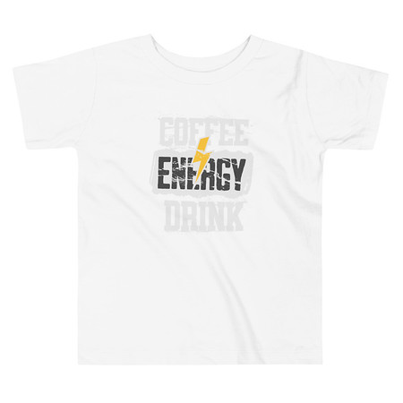 [ID: 306-G400] Coffee Energy Drink - Grunge Bolt Toddler Staple Tee