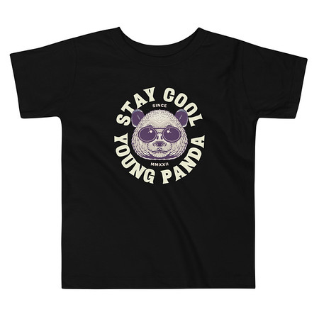 [ID: 306-G416] Cool Panda with Sunglasses -  Toddler Staple Tee