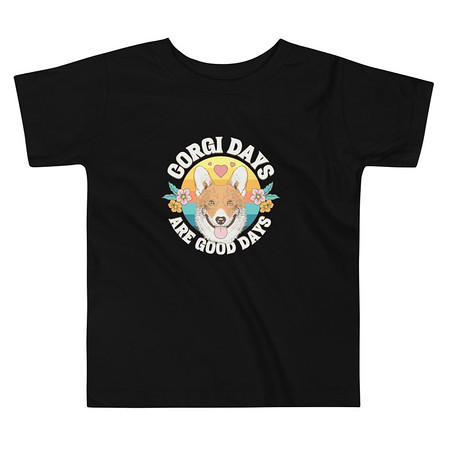 [ID: 306-G420] Corgi Days - Funny Animal Toddler Staple Tee