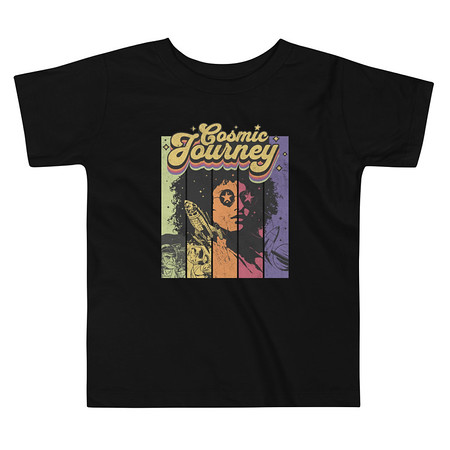[ID: 306-G422] Cosmic Journey Rainbow Retro Toddler Staple Tee
