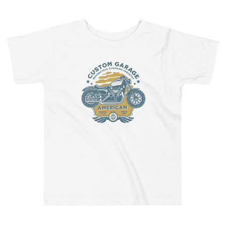 [ID: 306-G443] Custom Garage - Motorcycle Toddler Staple Tee