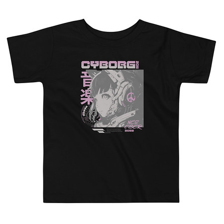 [ID: 306-G459] Cyborg - Y2k Style Toddler Staple Tee