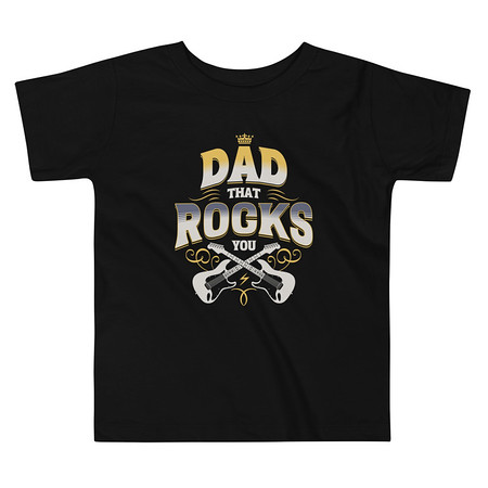[ID: 306-G460] Dad That Rocks You - Electric Guitar Toddler Staple Tee