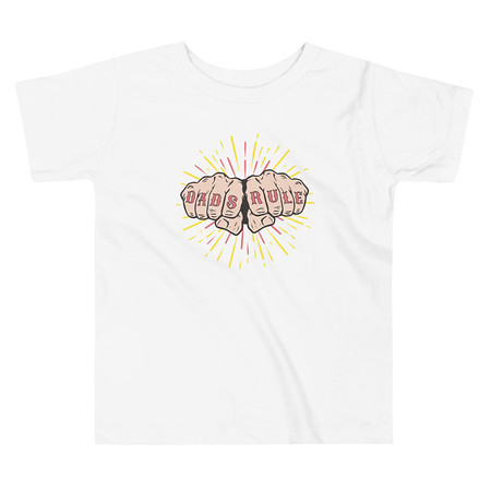 [ID: 306-G463] Dads Rule Toddler Staple Tee