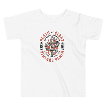 [ID: 306-G480] Death or Glory - Sword Snake Toddler Staple Tee