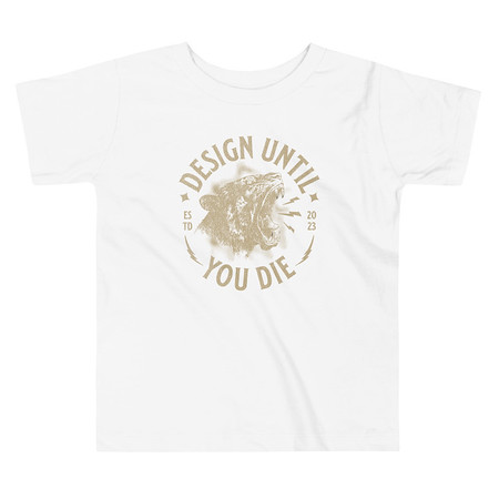 [ID: 306-G490] DESIGN UNTIL YOU DIE Toddler Staple Tee