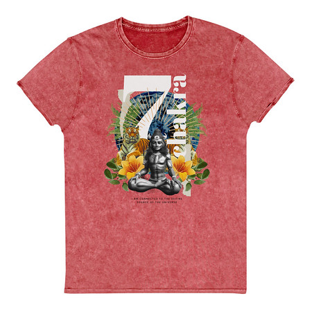 [ID: 462-G12] 7 Chakra Unisex Denim T-Shirt