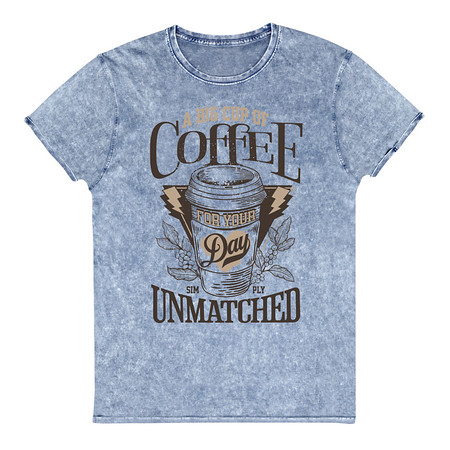 [ID: 462-G15] A Big Cup of Coffee Unisex Denim T-Shirt