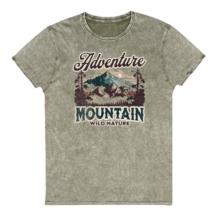 [ID: 462-G31] Adventure Mountain Wild Nature Unisex Denim T-Shirt