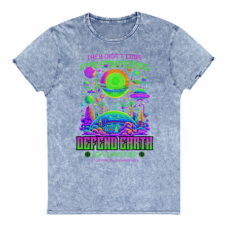 [ID: 462-G38] Alien Invasion Unisex Denim T-Shirt