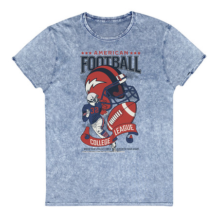 [ID: 462-G68] American Football - Athletic College League Unisex Denim T-Shirt