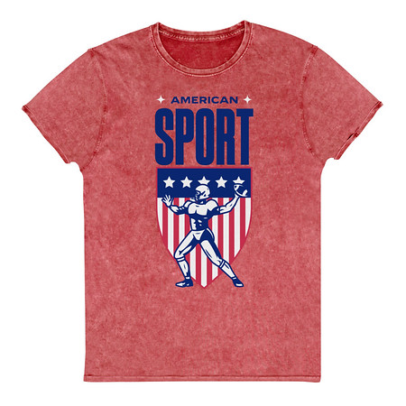 [ID: 462-G71] American Football Sport Unisex Denim T-Shirt