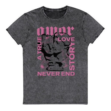 [ID: 462-G77] Amor Unisex Denim T-Shirt