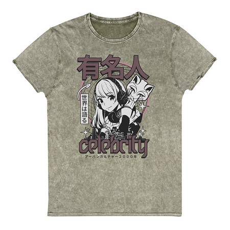 [ID: 462-G88] Anime Celebrity Girl - Japanese Cyber Streetwear Unisex Denim T-Shirt