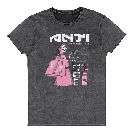 [ID: 462-G91] Anti Consumerism - Futuristic Unisex Denim T-Shirt
