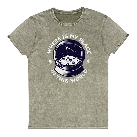 [ID: 462-G110] Astronaut Unisex Denim T-Shirt