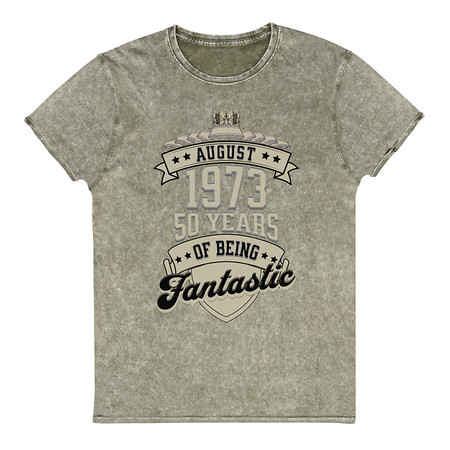 [ID: 462-G114] August 1973 - 50 Years Of Being Fantastic Unisex Denim T-Shirt