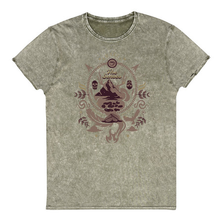 [ID: 462-G119] Awaken The Senses - Coffee Beans Unisex Denim T-Shirt