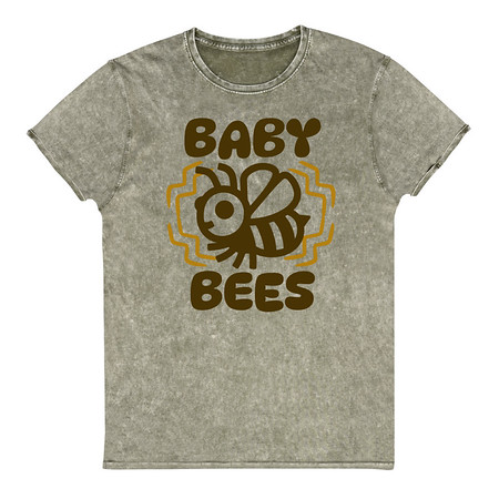 [ID: 462-G122] Baby Bees - Cute Insect Unisex Denim T-Shirt