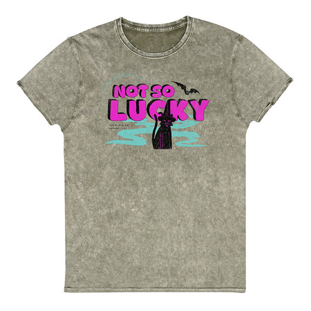 [ID: 462-G127] Bad Luck Kitty - Halloween Unisex Denim T-Shirt