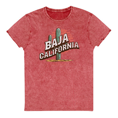 [ID: 462-G132] Baja Cali Mexico Unisex Denim T-Shirt