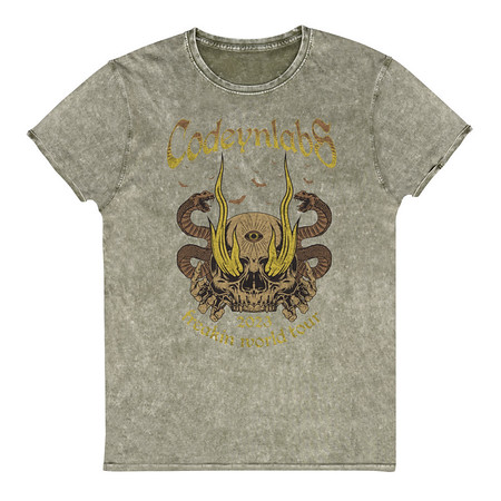 [ID: 462-G137] Band Merchandise Tour Illustration Unisex Denim T-Shirt