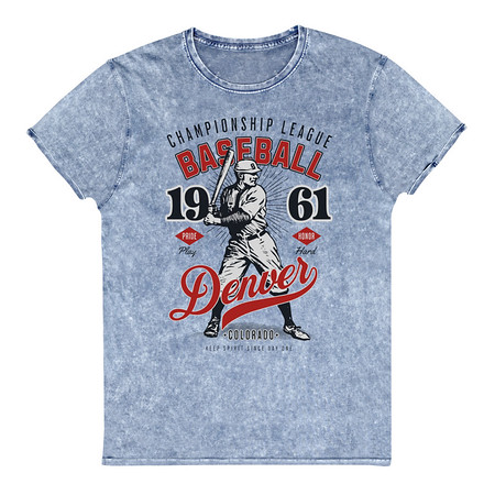 [ID: 462-G140] Baseball Championship League - University Sports Team Unisex Denim T-Shirt