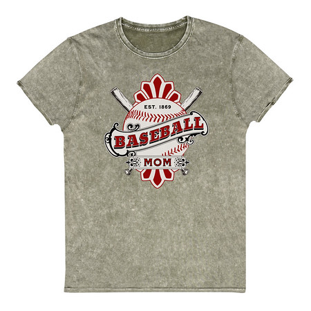 [ID: 462-G144] Baseball Mom Unisex Denim T-Shirt