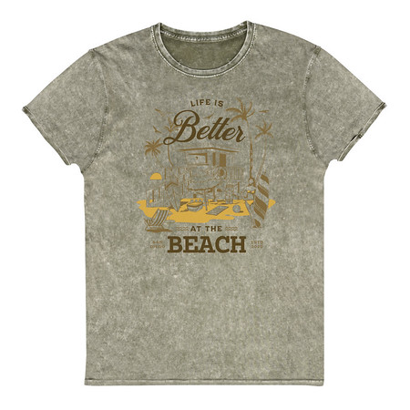 [ID: 462-G167] Beach Life - Outdoor Unisex Denim T-Shirt