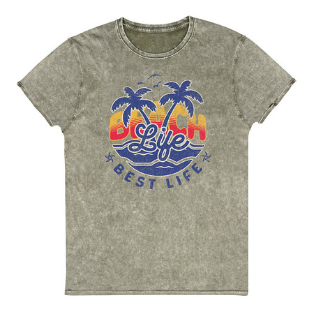 [ID: 462-G168] Beach Life Best Life Unisex Denim T-Shirt
