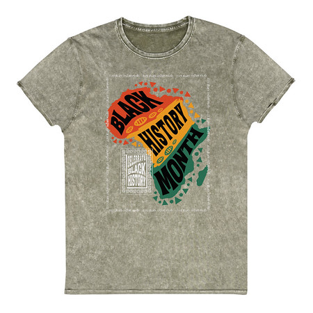 [ID: 462-G222] Black History Month - Tribal History Unisex Denim T-Shirt
