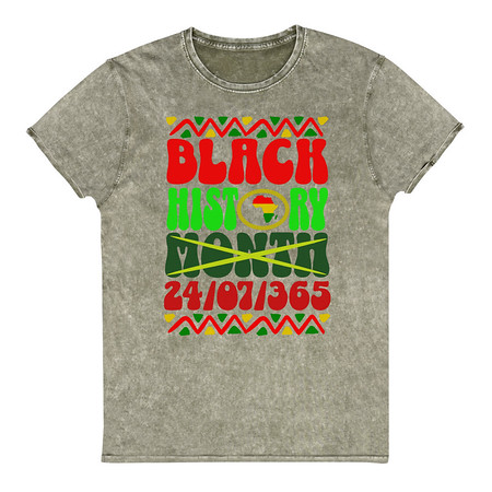 [ID: 462-G223] Black History Month Unisex Denim T-Shirt