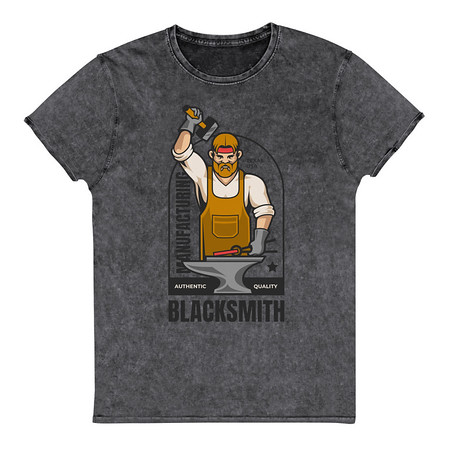 [ID: 462-G232] Blacksmith Workshop - Metalwork Unisex Denim T-Shirt