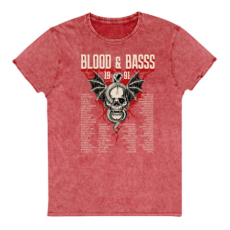 [ID: 462-G236] Blood & Basss - Snake and Skull Unisex Denim T-Shirt