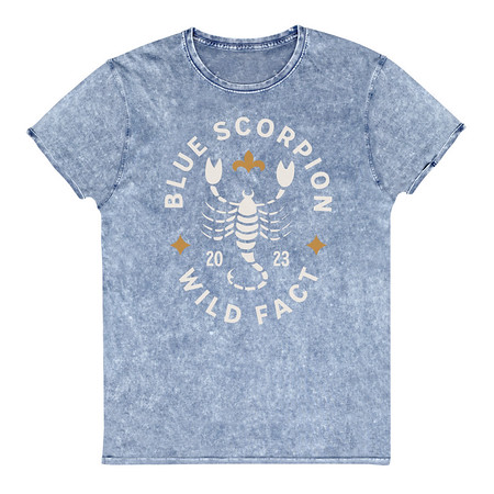 [ID: 462-G242] Blue Scorpion - Wildlife Animal Unisex Denim T-Shirt