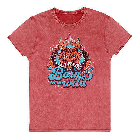 [ID: 462-G263] Born to be Wild - Tiger Unisex Denim T-Shirt