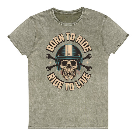 [ID: 462-G269] Born to Ride, Ride to Live Unisex Denim T-Shirt