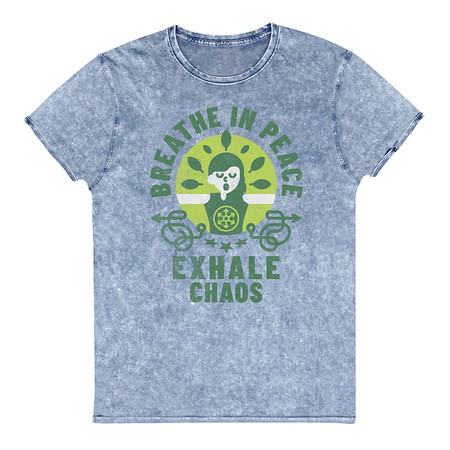 [ID: 462-G284] Breathe in peace, exhale chaos Unisex Denim T-Shirt