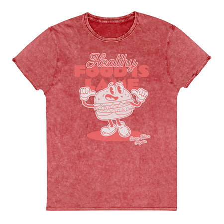 [ID: 462-G296] Burger Mascot Unisex Denim T-Shirt