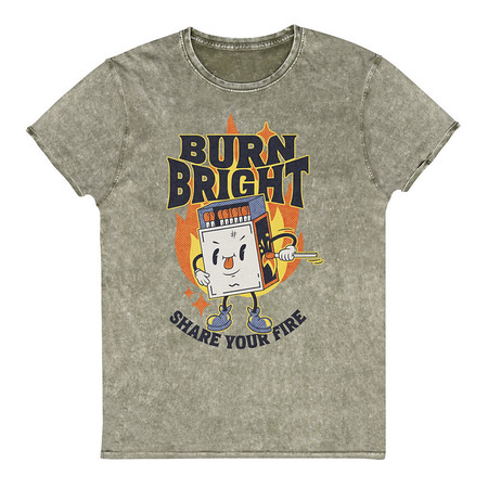 [ID: 462-G297] Burn Bright Unisex Denim T-Shirt