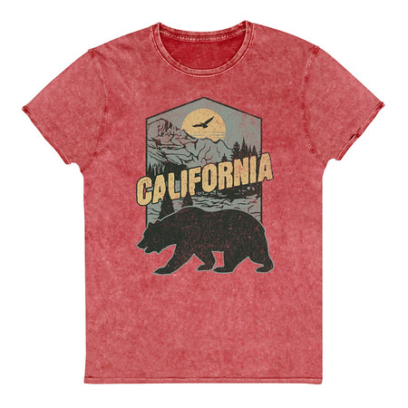 [ID: 462-G315] California Bear - Outdoors Wilderness Camping Hiking Unisex Denim T-Shirt
