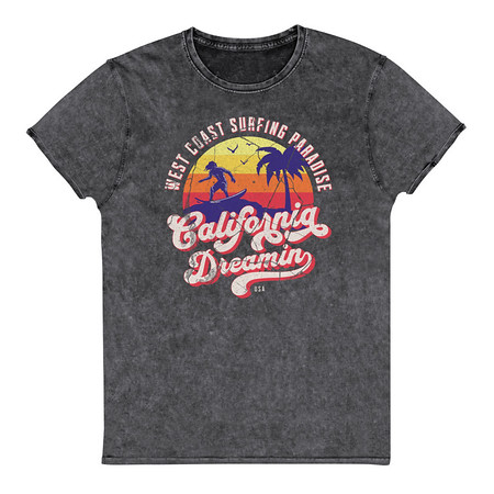 [ID: 462-G316] California Dreamin - Beach & Surf Unisex Denim T-Shirt