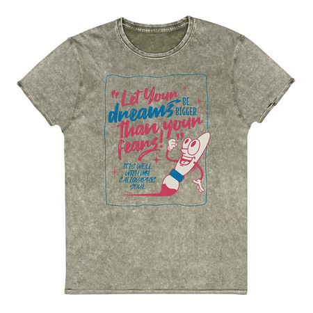 [ID: 462-G320] Calligraphic Soul Unisex Denim T-Shirt