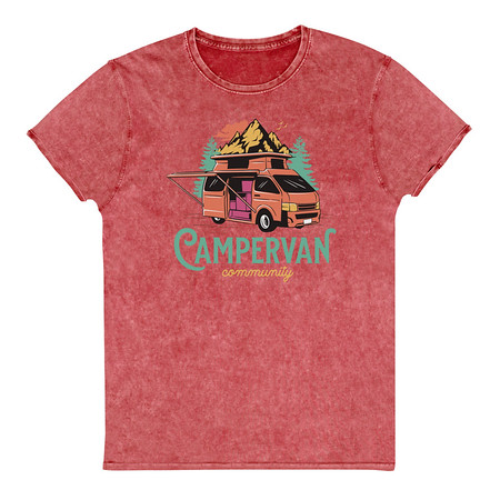 [ID: 462-G322] Campervan Community - Outdoor Adventure Unisex Denim T-Shirt