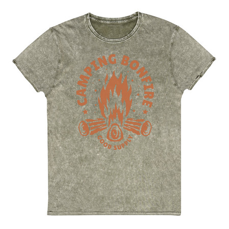 [ID: 462-G324] Camping Bonfire - Firewood Unisex Denim T-Shirt