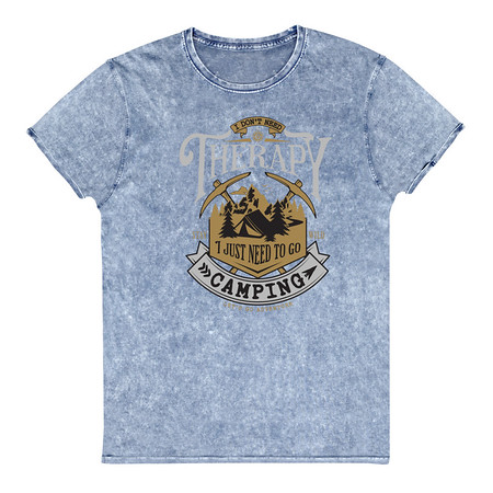 [ID: 462-G325] Camping Emblem Unisex Denim T-Shirt